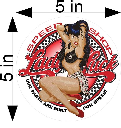 Speed Shop Pinup Girl Vinyl Sticker Decal Aj S Signs And Apparel