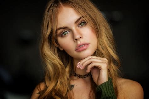 Download Blonde Face Green Eyes Model Woman Anastasiya Scheglova Hd