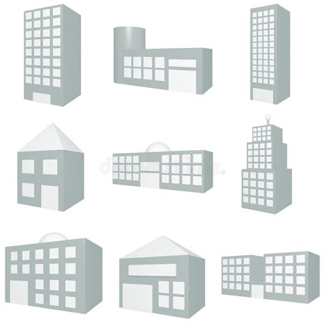 Ikona Budynek Biurowy I Fabryka Ilustracja Wektor Ilustracja Z O Onej Z Fabryka Architektury