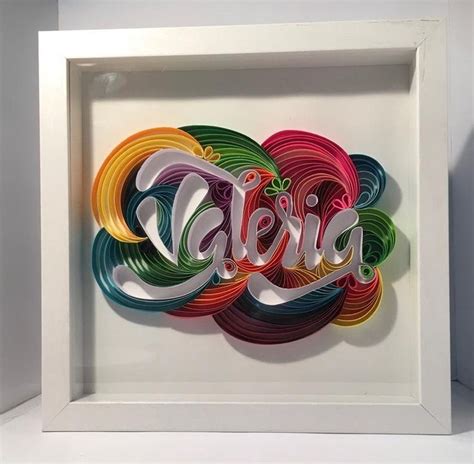 Personalized Names With Style Quilling Art Etsy Quilling Art