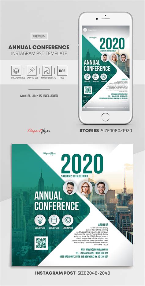 Dedicated account manager · free account audit Annual Conference - Instagram Stories Template in PSD ...