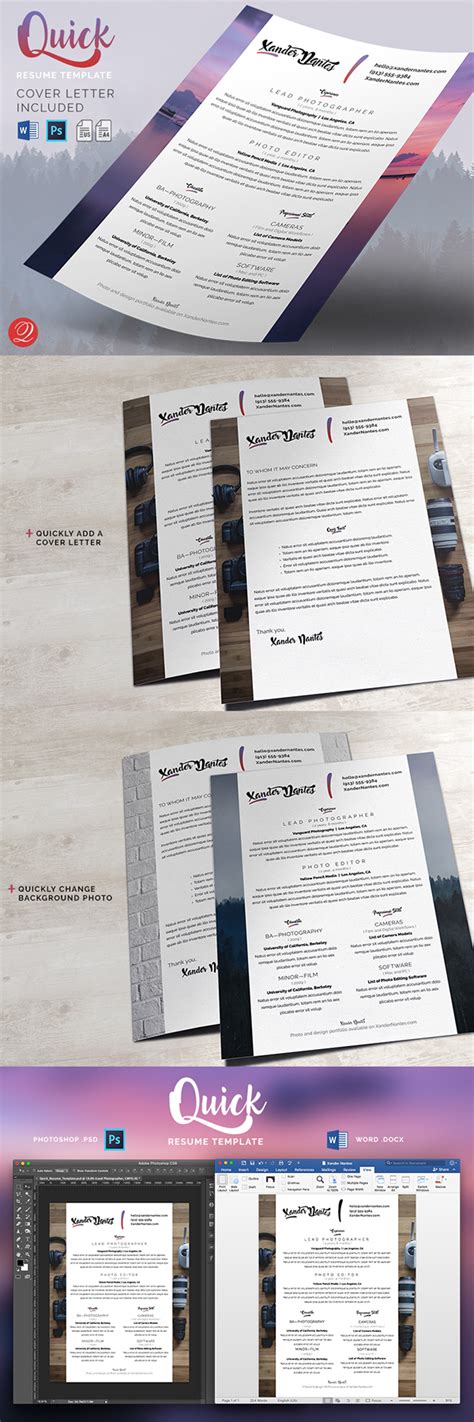 If you are sending your cover letter as an email, you don't need the header of the letter. Quick - Resume and Cover Letter Template on Behance