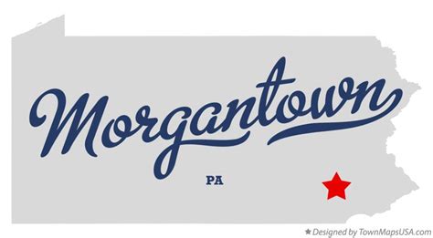 Map Of Morgantown Pa Pennsylvania