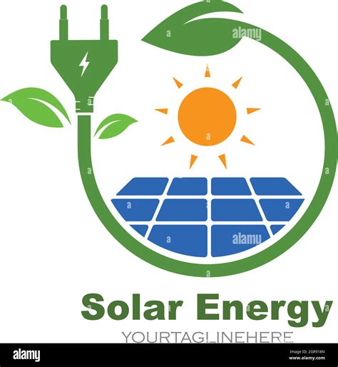 Logo De Panneau Solaire Symbole Vectoriel De Lénergie Naturelle Image