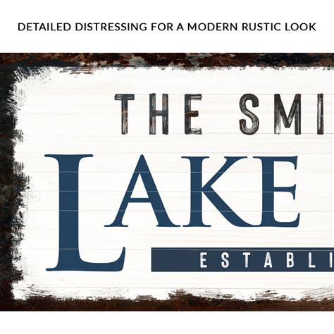 Lake House Sign Custom Lake House Décor Personalized Lake Etsy