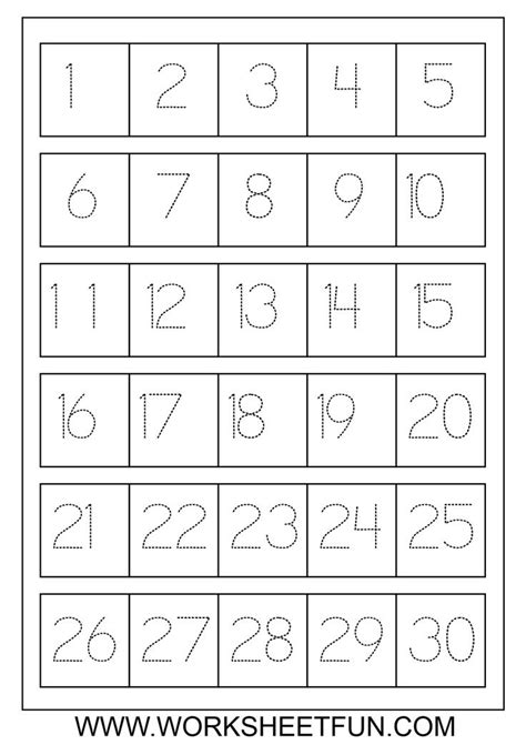 Printable Tracing Numbers 1 20 | Number words worksheets, Free