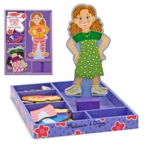 Melissa And Doug Maggie Leigh Magnetic Wooden Dress Up Doll Pretend Play