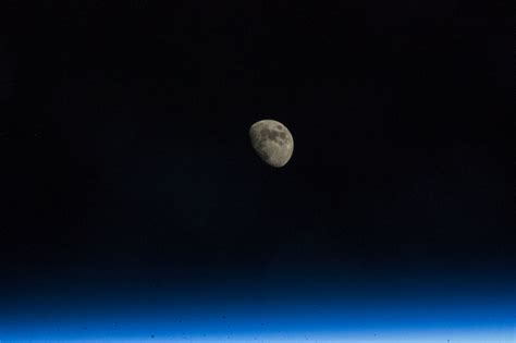 Waxing Gibbous Moon Nasa International Space Station 11