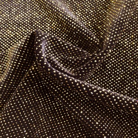 Gold Sparkle Glitter Lurex Stretch Velvet Fabric Fashion Fabrics Los