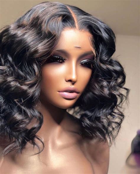 Wavy Bob Wig Human Hair Lace Front Body Wave Short Wigs For Etsy