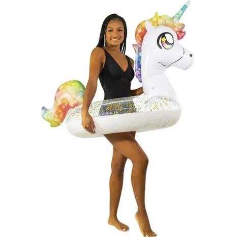 Pool Candy Glitter Unicorn Jumbo Inflatable Pool Tube Float 42 Brand New 2475 Picclick