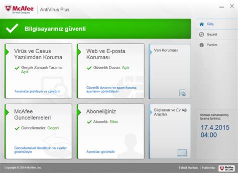 You can choose an interval when you know you won't be using your computer. McAfee AntiVirus Plus İndir - Güvenilir ve Etkili ...
