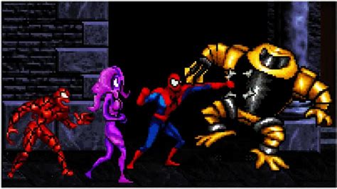 Spiderman And Venom Separation Anxiety All Bosses Snes Youtube