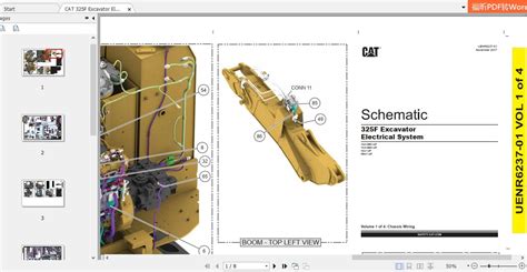 CAT F Excavator Electrical System Schematic UENR Auto