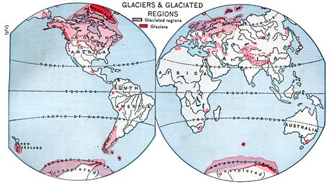 Glaciers And Glaciated Regions Of The World