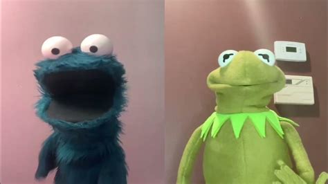 Classic Sesame Street Kermit The Frog And Cookie Monster Poetry