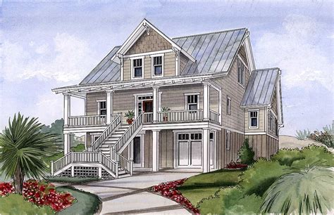 Beach House Plan For Narrow Lot 15034nc Architectural Designs