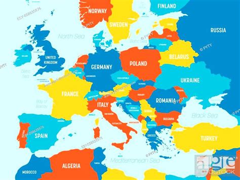 Europe Map High Detailed Political Map Of European Continent With Images