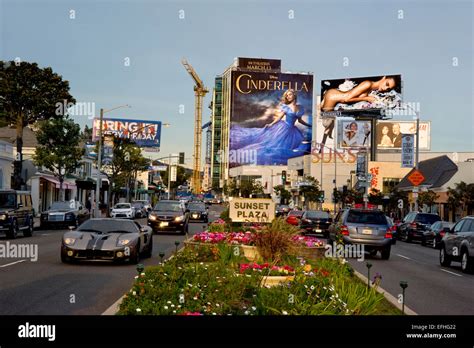 Sunset Plaza Area Of The Sunset Strip In West Hollywood Stock Photo Alamy