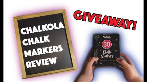 Chalkola Chalkboard And Chalk Markers Review Giveaway Closed Youtube