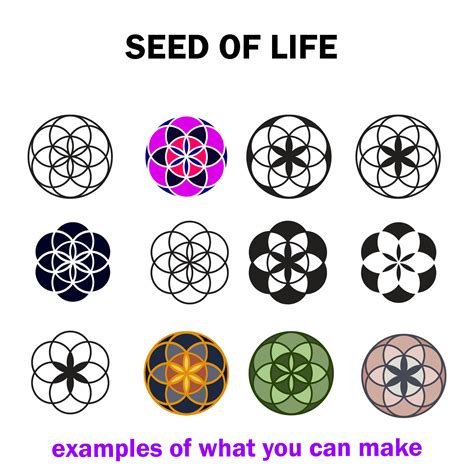 Seed Of Life Sacred Geometry Digital Download Instant Print Etsy