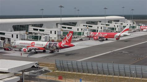 The private bathroom is equipped with a shower, hairdryer and free toiletries. AirAsia Airbus A320, KLIA Terminal 2, Kuala Lumpur, Malays ...