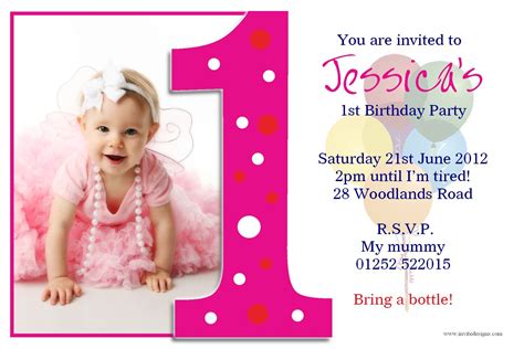 Create Easy First Birthday Invitations Free Templates Throughout First