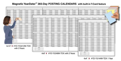 Yeardater™ 365 Day Reservations Magnetic Dry Erase Calendar System