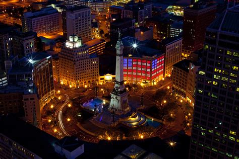 Monument Circle Is An Iconic Memorial In The Heart Of Downtown