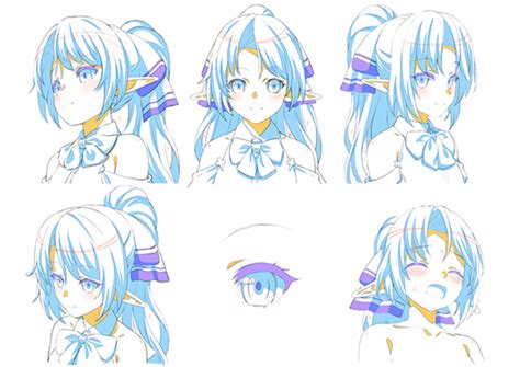 Iris Takunomi Enjo Kouhai 1girl Character Sheet Elf Pointy Ears