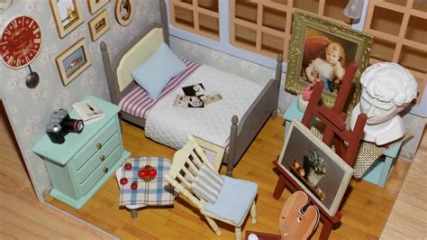 How to make a miniature. DIY Miniature Dollhouse Bedroom - YouTube