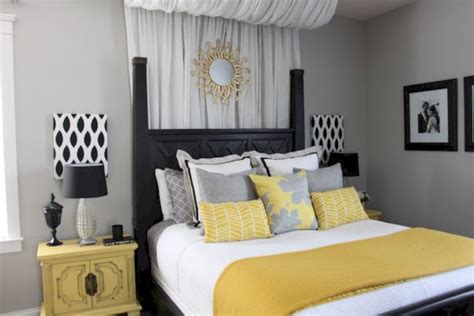 60 Visually Pleasant Yellow And Grey Bedroom Designs Ideas Yellow