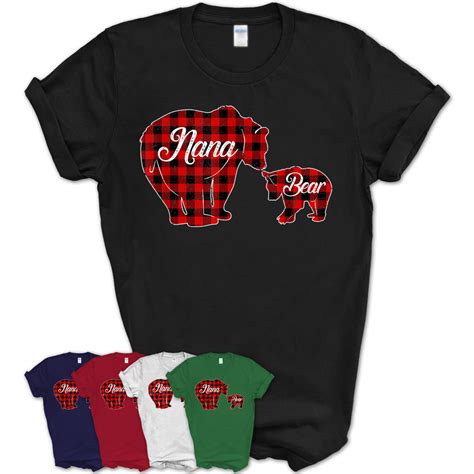 Nana Bear Shirts Buffalo Plaid Christmas T Shirt T Shirt Teezou Store