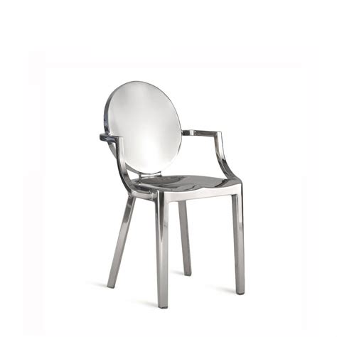 Emeco Kong Armchair In Polished Aluminum By Philippe Starck For Sale At