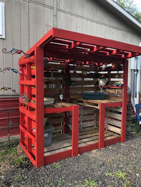 Potting Shed Made From Pallets Pallet Shed Plans Pallet Furniture Outdoor Diy Wood Pallet