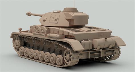 Ww2 German Tank Panzer Iv 3d Model