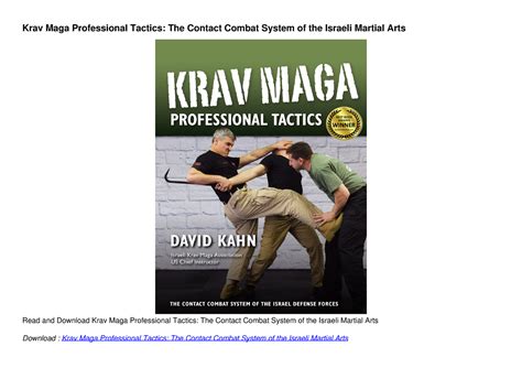 Ebook Pdf Krav Maga Professional Tactics The Contact Combat System Of