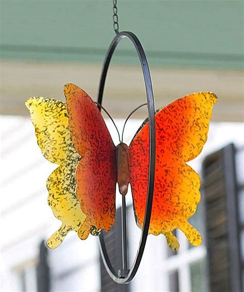 Take A Look At This Orange Hanging Butterfly Wind Spinner Today