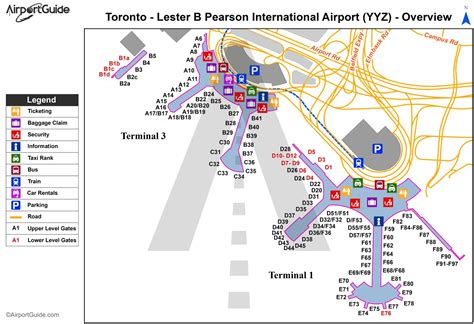 Pearson Airport Map Toronto Pearson Map Canada