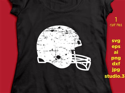 Football Helmet Svg Cut File Distressed Football Svg Dxf Cut Etsy