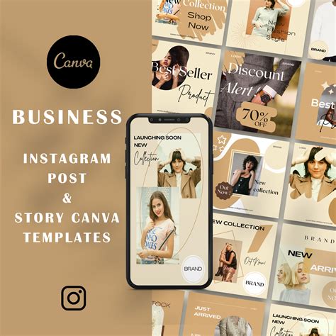 25 Business Instagram Post And Story Canva Templates