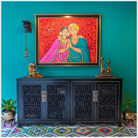 A Fresh Take Home Tour Indian Bedroom Decor Traditional Paintings