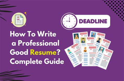 How To Write A Professional Good Resume Complete Guide