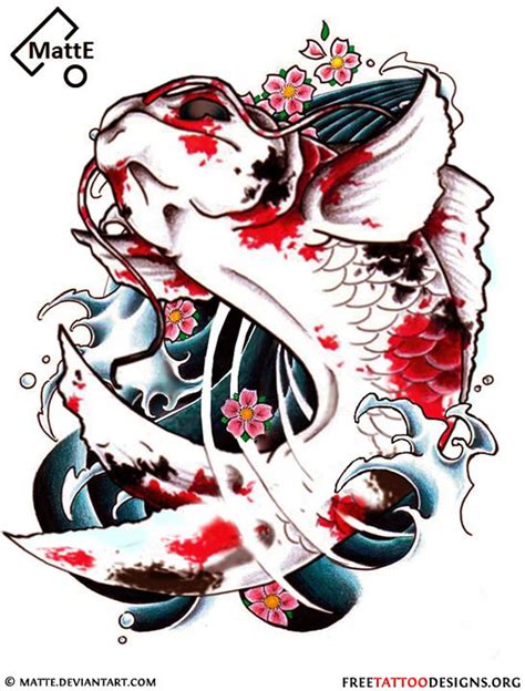Very Cool Koi Fish Tattoo Design Sketch Tattoomagz › Tattoo Designs