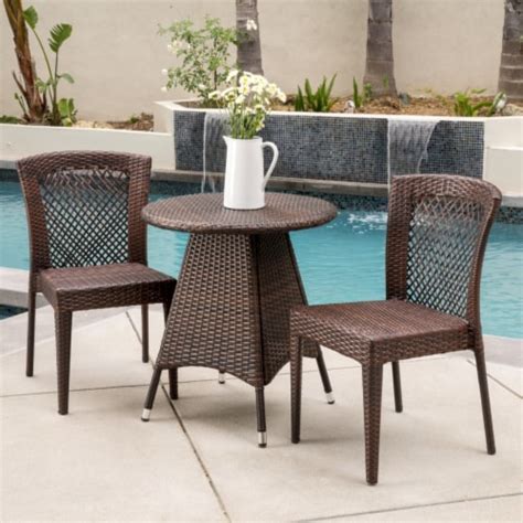 Perry Outdoor 3pc Multibrown Wicker Bistro Set 3pc Fred Meyer