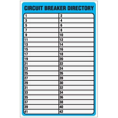 Duramark's durable industrial electrical safety labels last three times longer than our competitor's vinyl with exceptional clarity and permanent adhesion. Impressive Printable Circuit Breaker Labels Templates ...