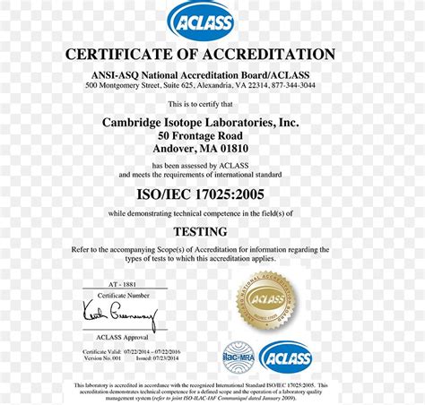 Isoiec 17025 Laboratory Certification And Accreditation Certification