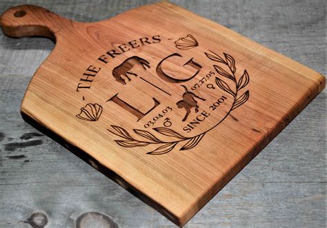 Artisan Solid Wood Cuttingserving Board Design 1 Memories Made Custom