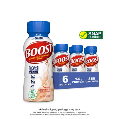 Boost Plus Ready To Drink Nutritional Drink Creamy Strawberry 6 8