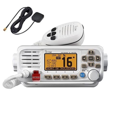 Icom M330g 25 Watt Marine Vhf Radio With Gps White